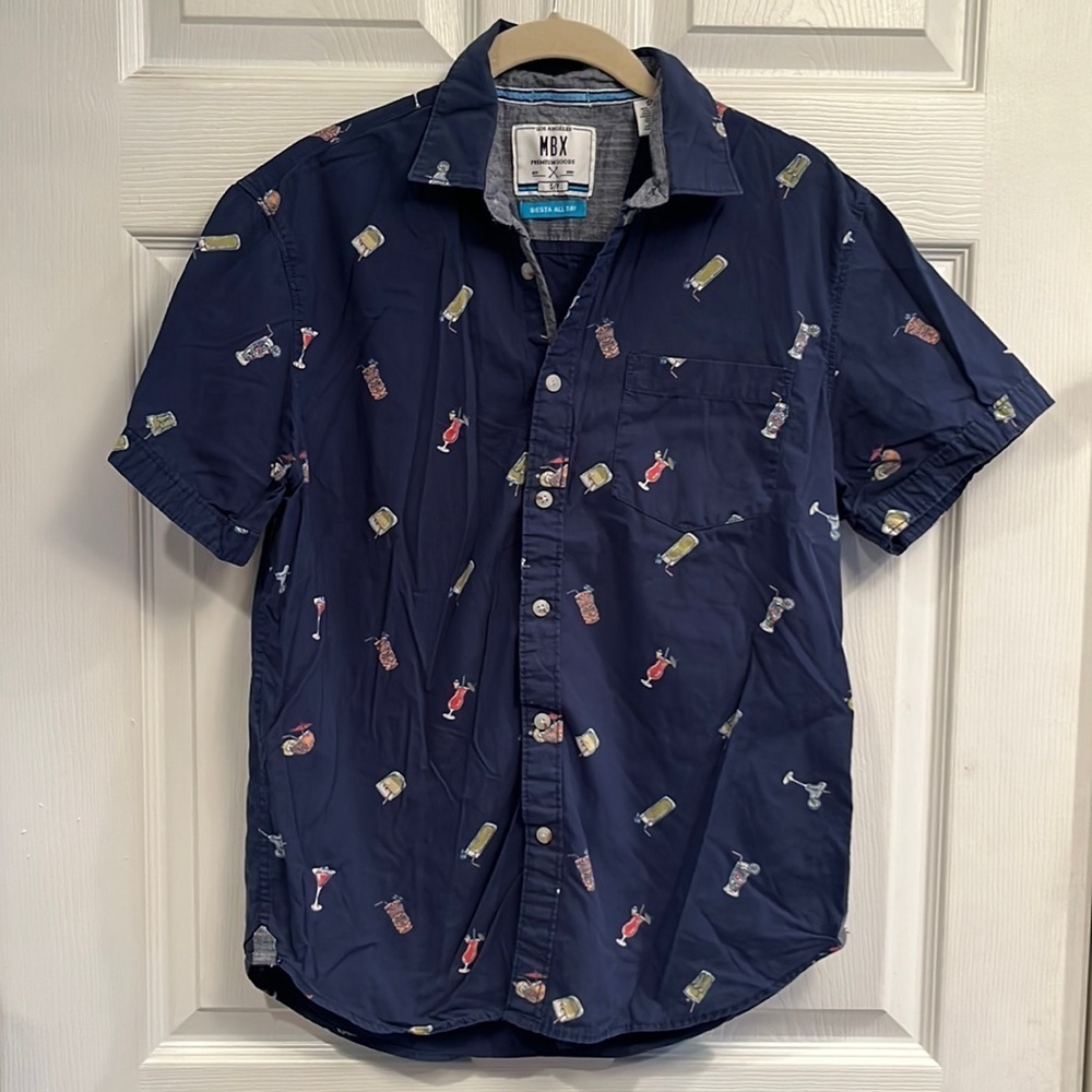 MBX Premium Goods brand size S short sleeve button down shirt
